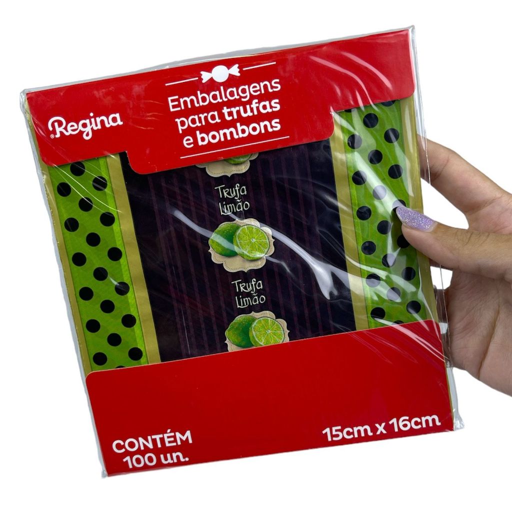 100 Embalagem Para Trufas LIMÃO  15x16 REGINA em Oferta na Shopee