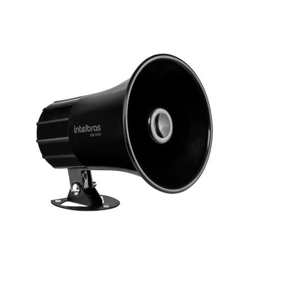 Sirene 9v a 15v Preta Intelbras Para Alarme Cerca Elétrica Externa 120DB Sir 3000