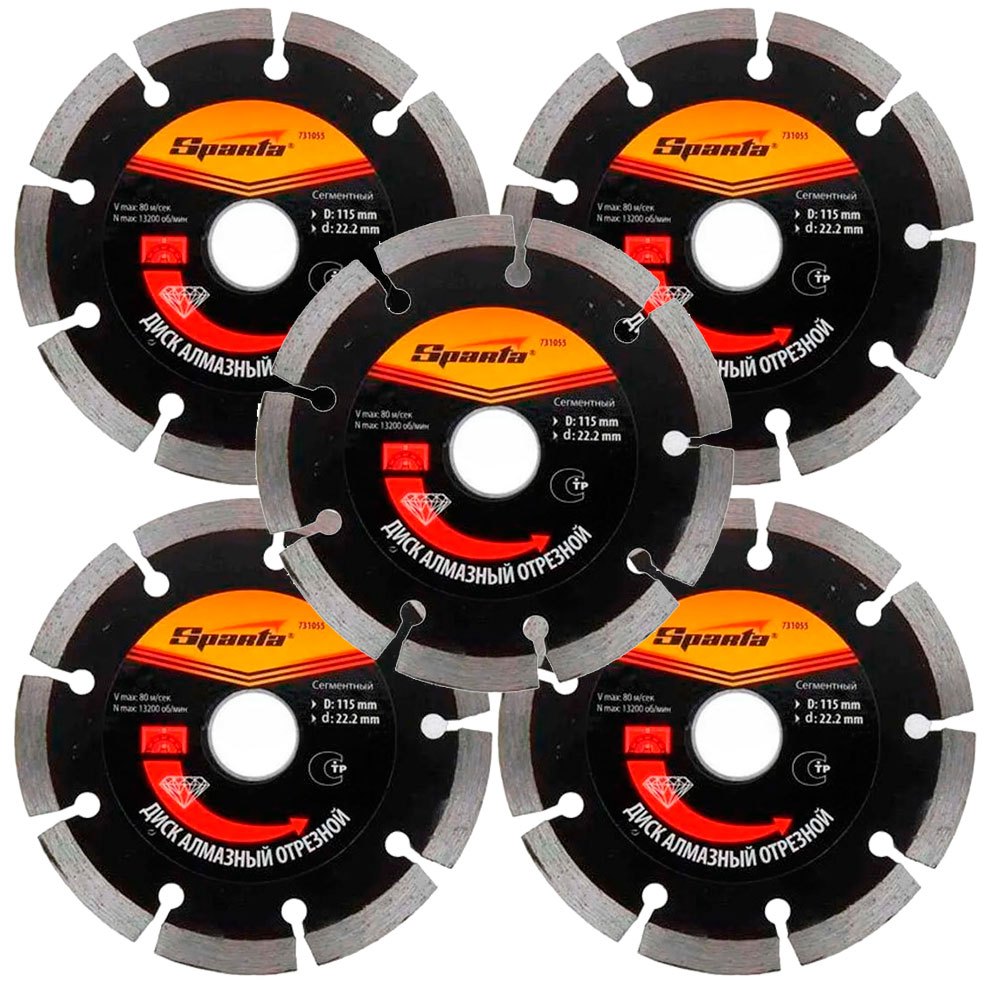 5x Disco Corte Diamantado Segmentado 115x22,2 Mm Corte Seco em Oferta na Shopee