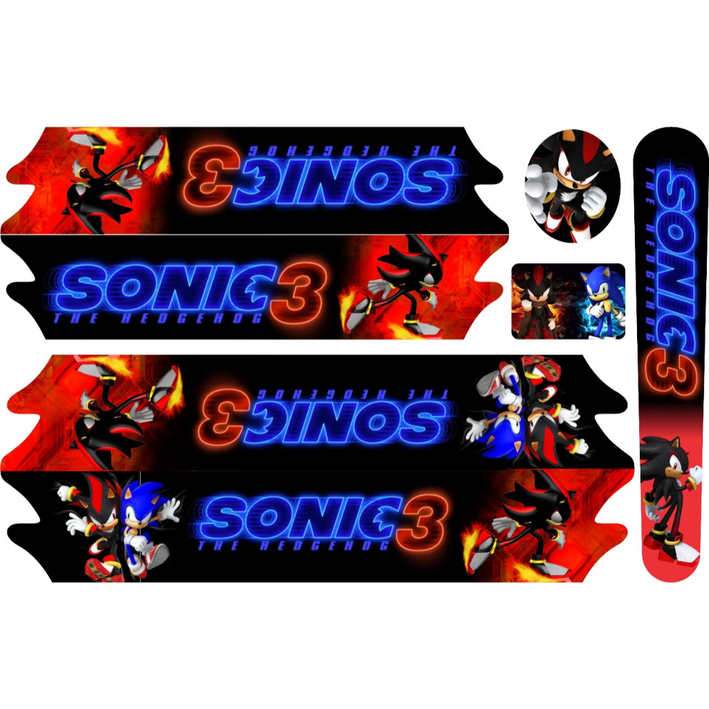 Adesivo Bicicleta Infantil Sonic Shadow Super Sonic Raridade / Sonic 3