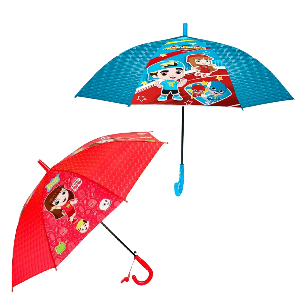 Guarda-Chuva Capa de Chuva Sombrinha Infantil Luccas Neto Gi Neto Aventureiros Feminino e Masculino