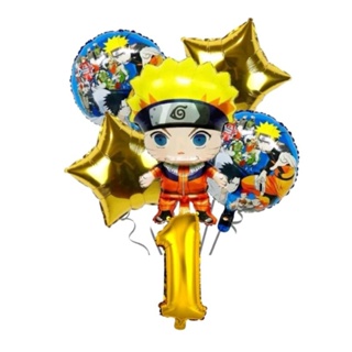 Kit c/6 balões metalizado Naruto,número mede 40 cm em Oferta na Shopee