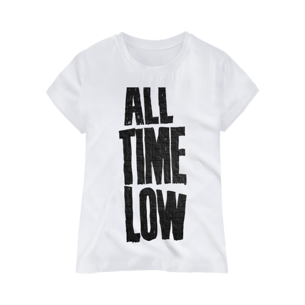 Camiseta Banda de Rock All Time Low Camisa Adulto e infantil Blusa unissex Envio rapido 100%poliester