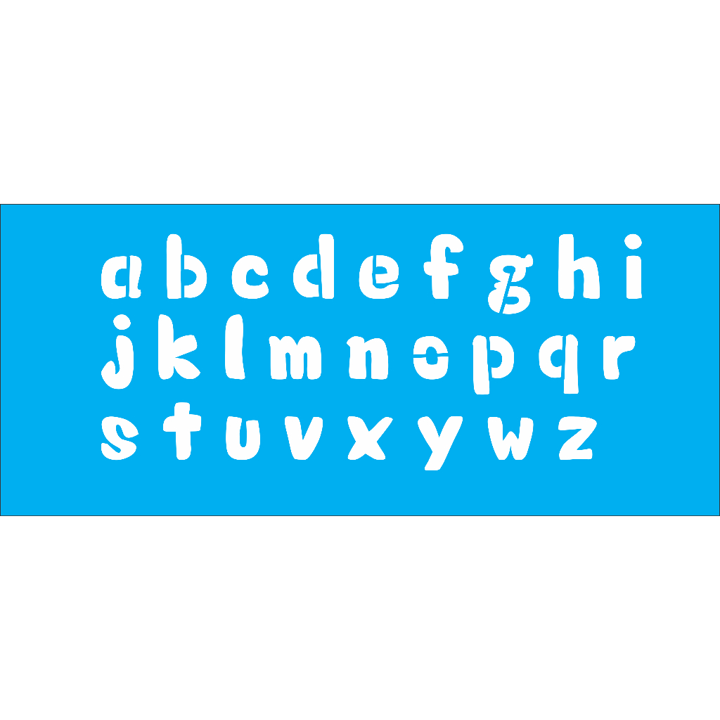 Stencil para pintura Alfabeto Minusoculo 12 - Molde Vazado - Estêncil - Tamanho 30x13 cm em Oferta na Shopee