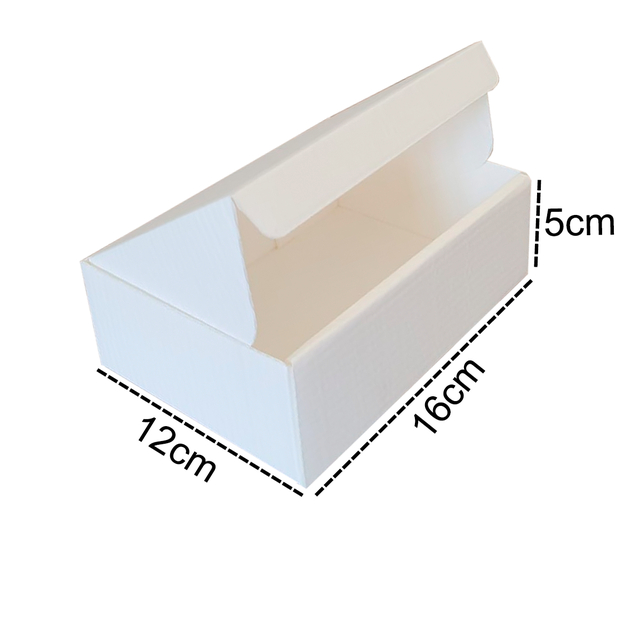 40 Unidades caixas 16x12x5 branco montável para envios correios presente natal