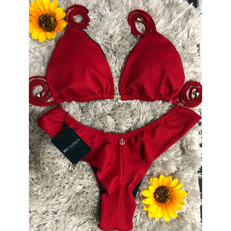 Biquíni Cortininha com bojo removivel e calcinha Fio duplo M / G e GG