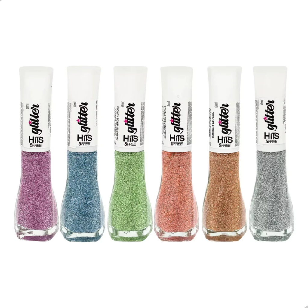 Esmaltes Hits Coleção Diamante Gliters Refletivos