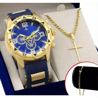 Relogio Original Masculino Banhado a Ouro 18k