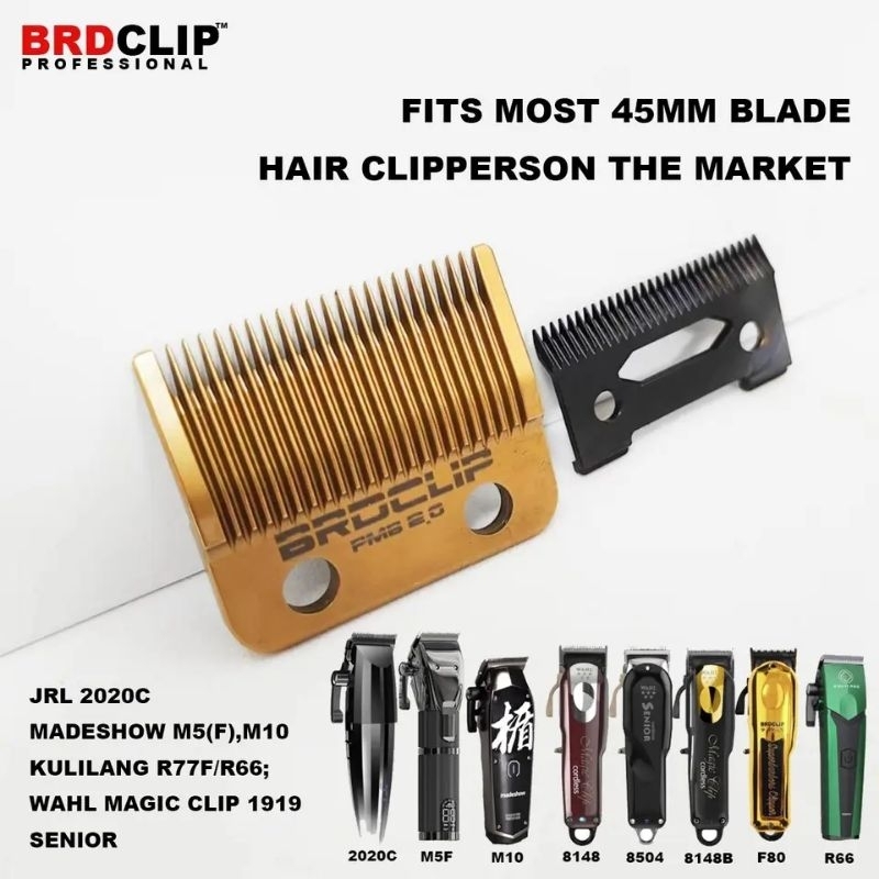 Par de lâmina com cerâmica Black para máquina de corte JRL/ Madeshow/Wahl/Kemei