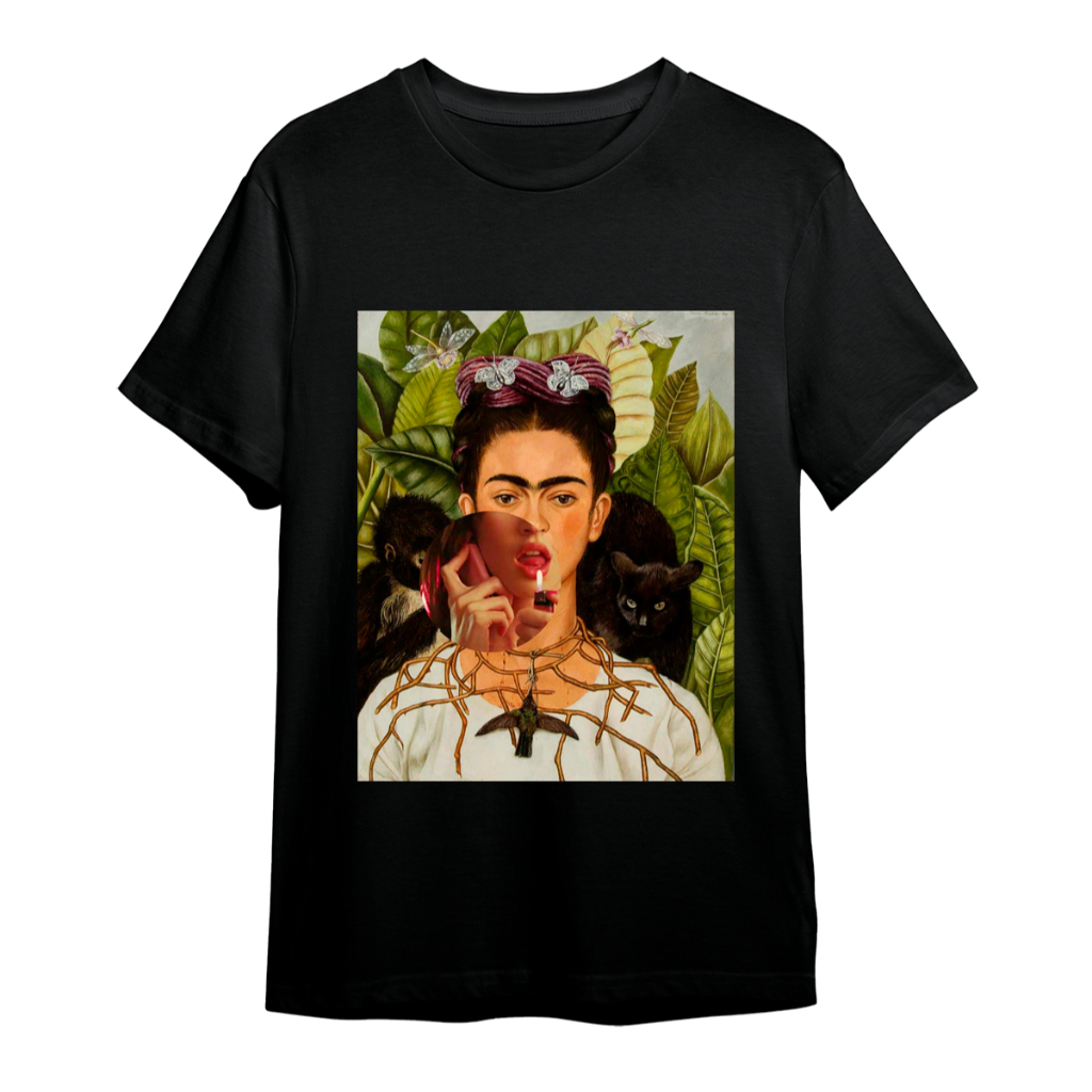 Camiseta Frida Fox - Frida Kahlo / Megan Fox T-shirt Unissex
