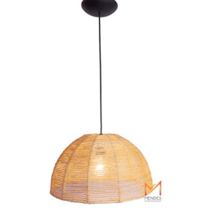 Luminaria Lustre Pendente Palha de Milho Meia LUA 35X19 C/Fiação em Oferta na Shopee