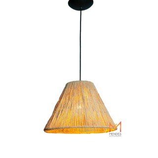 Luminária Lustre pendente Cone Palha de milho C/FIAÇAO 35X26 em Oferta na Shopee