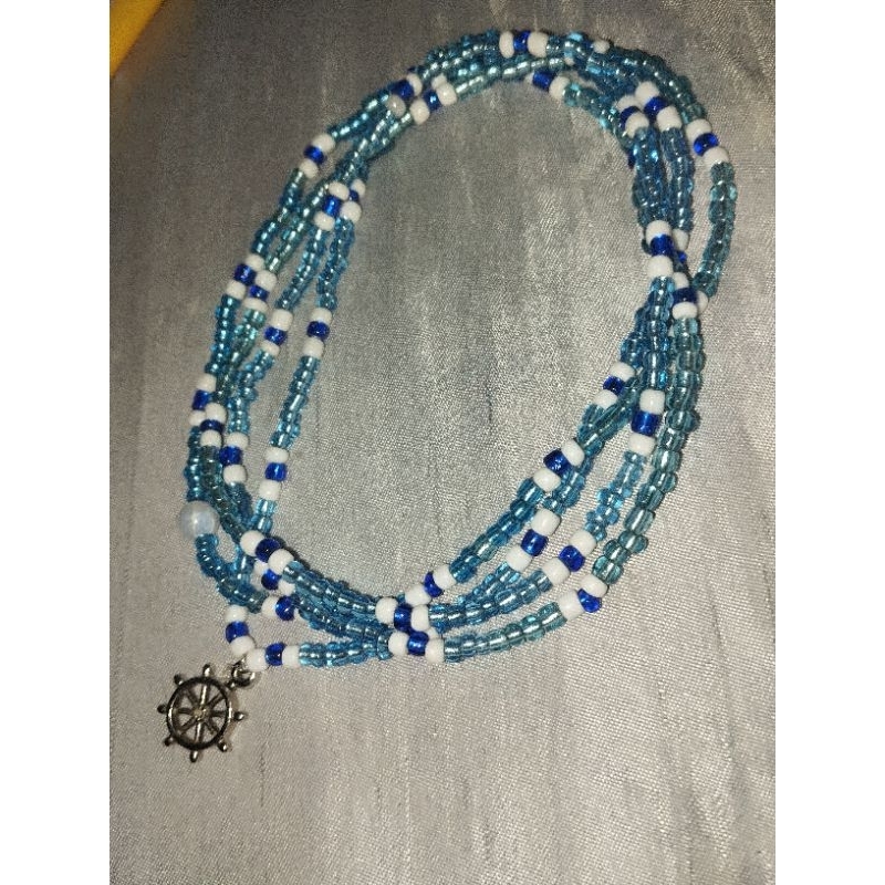 guia de marinheiro/Iemanja/ caboclos (umbanda/candomblé, azul, branco, timão, âncora, mar, águas, iara, Janaína, Jurema)