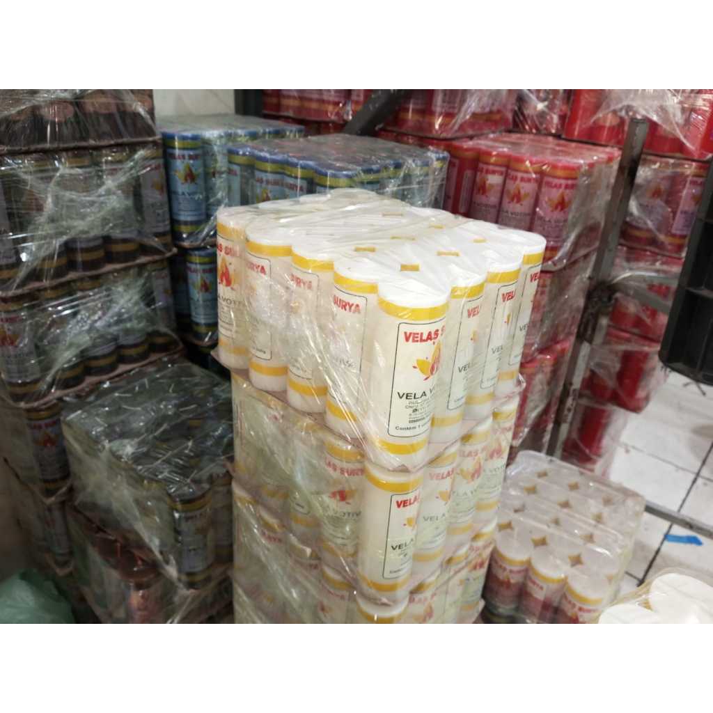 Kit 10 Velas De 7 Dias 100% Parafina Pura 260g