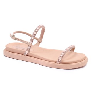 Sandália Papete Flor de Griffe Feminina Feminino Stras Cristal Flatform Flat Birken Casual Calce Fácil Fechamento Fivela