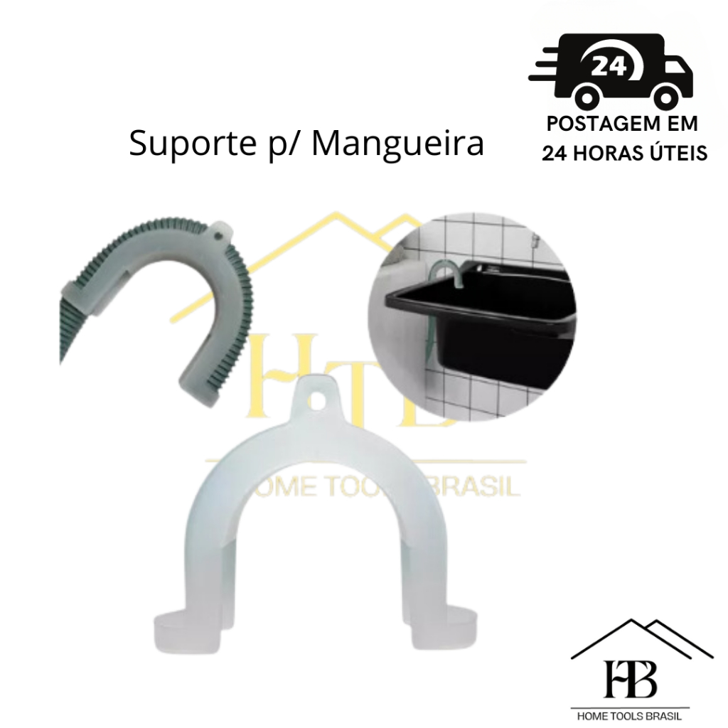 Suporte Curva Mangueira Maquina De Lavar, Louça, Tanque, Universal, Electrolux, Brastemp, Consul, LG, Samsung, Wanke