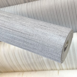 Papel de Parede Linho Alto Relevo Cinza Claro - Rolo 10 metros x 53cm - Cola Inclusa - Texturizado Vinílico - Modelo 231002 Cinza Claro em Oferta na Shopee