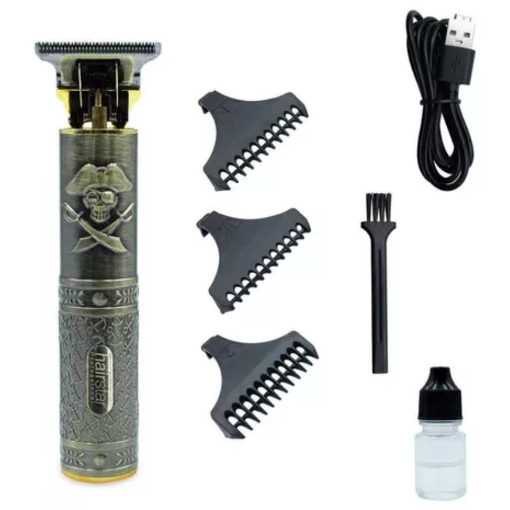 Máquina De Acabamento Barbeador Elétrico Trimmer Hairstar Profissional Bivolt 100v/240v