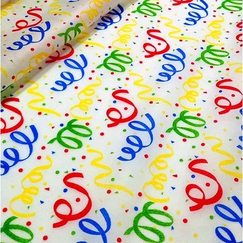 TNT Estampado Carnaval Folia Confete e Serpentina 20,00m X 1,40m