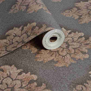 Papel De Parede Vinílico 10mX53 cm Damasco Marrom D184631