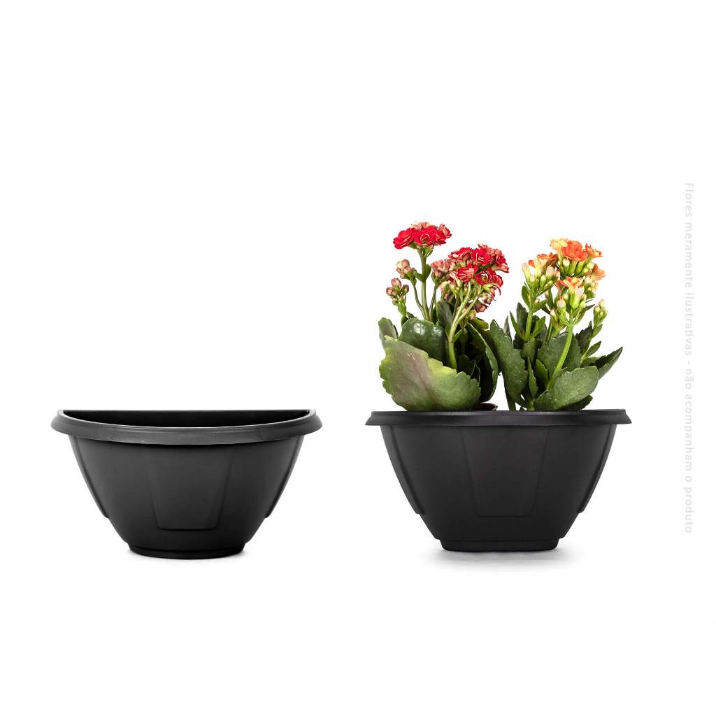 Kit 5 Vaso De Parede 1 Lt Meia Lua Jardim Vertical Plantas Decorativa em Oferta na Shopee