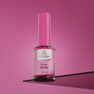 Primer Ácido 10ml Any Lovy Alta Penetração Linha Profissional Seca Natural Película Dupla Face Unhas Nail Design