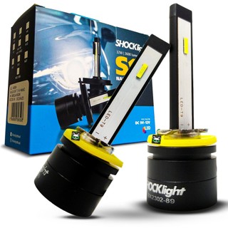 Lâmpada Shocklight Led Automotivo S14 Nano Headlight 3600 Lumens 6000k 32W Encaixe Modelo H27 em Oferta na Shopee