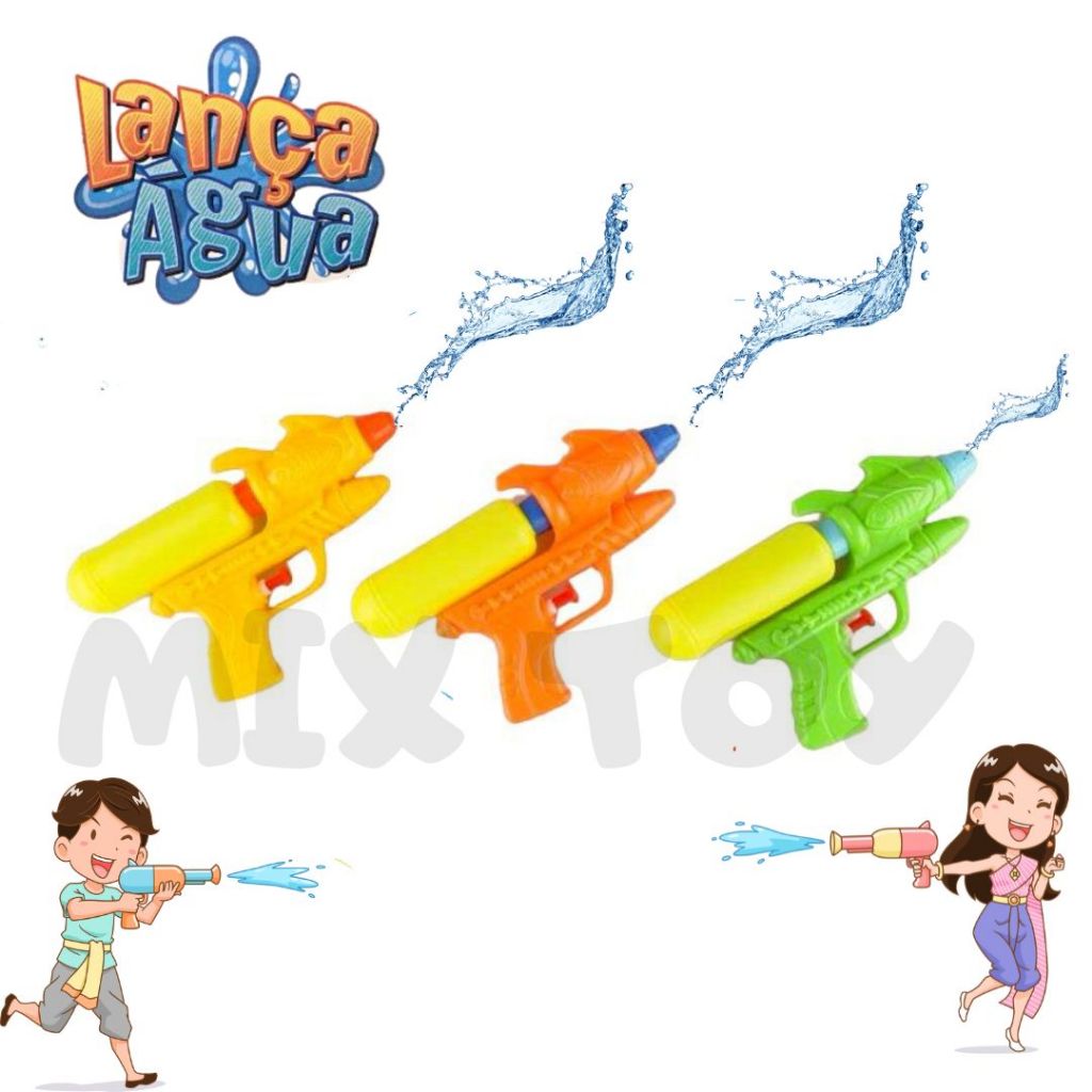 Pistola Arma Arminha Water Gun Lança Água Brinquedo Infantil Praia Dtp000143