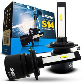 Lâmpada Shocklight Led Automotivo S14 Nano Headlight 3600 Lumens 6000k 32W Encaixe Modelo H7 em Oferta na Shopee