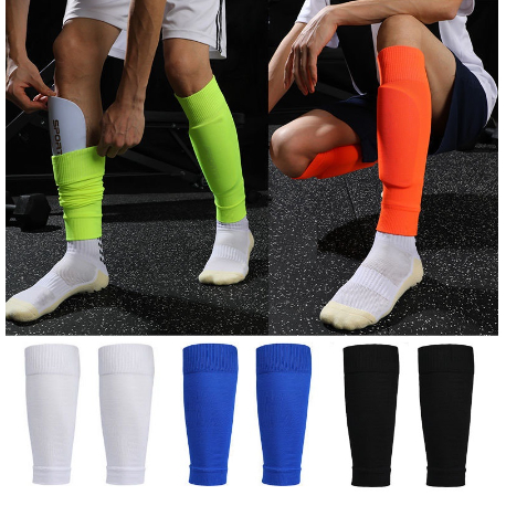 2 Pares Meião Suporte Para Caneleira Cortado Canelito Futebol Meia Par Cores