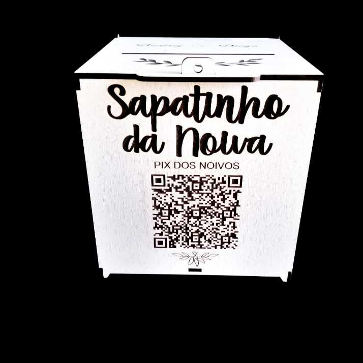 caixa dos noivos sapatinho da noiva para casamento - mdf 3mm 15x15x15