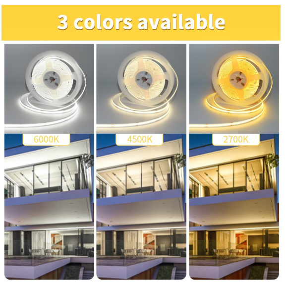 FITA LED 5M 10M 15m COB Claro LED Strip DC12V 24V 320LEDs/M De Alta Densidade Flexível Fita Lamp