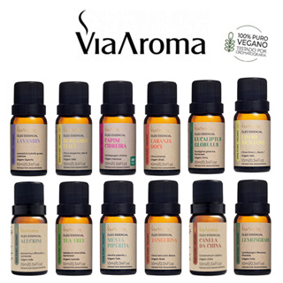 Óleo Essencial Puro - ESCOLHA O SEU - Aromaterapia Difusor Aromatizador VIA AROMA em Oferta na Shopee