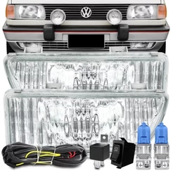 Kit Farol De Milha Volkswagem Gol Quadrado 87 Ate 94 C/ Lampada
