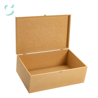 Caixa lisa com fecho em mdf cru 40x25x15 em Oferta na Shopee