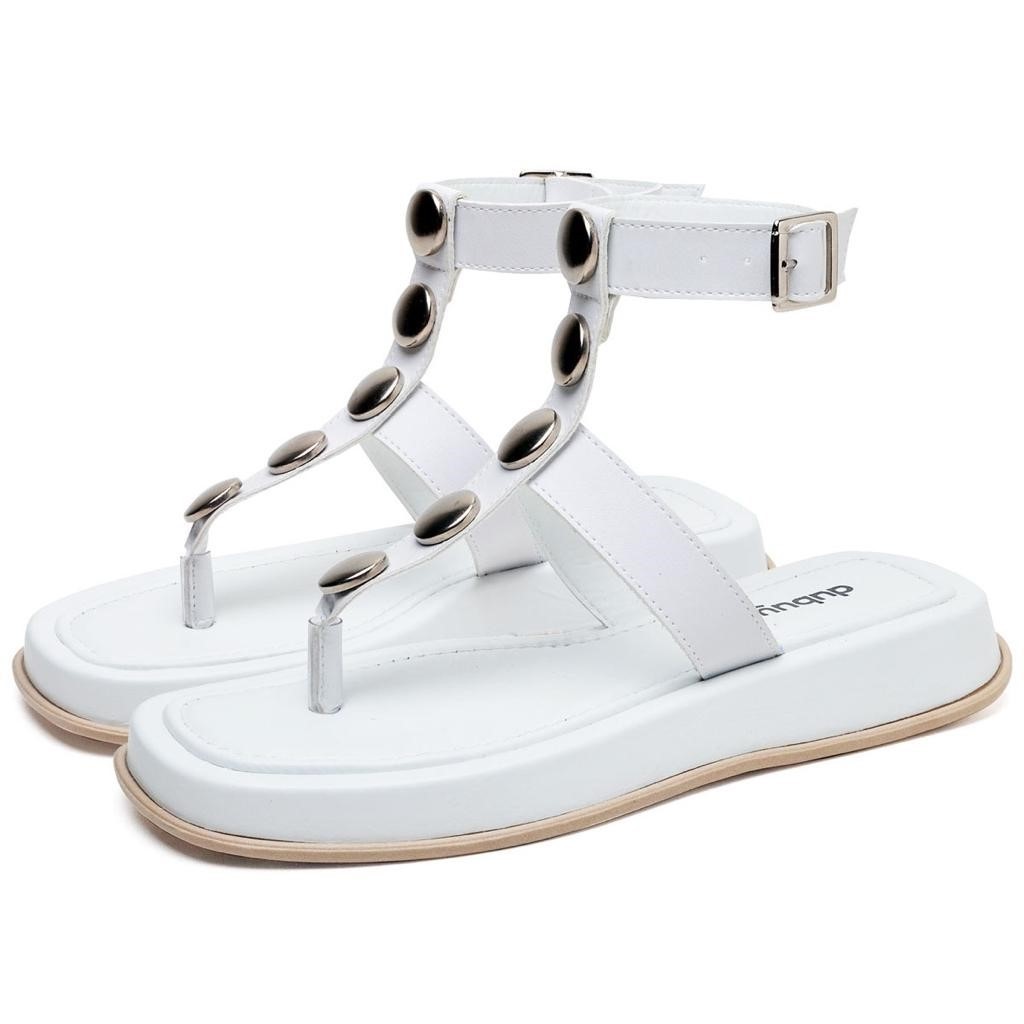 Sandalia Papete Dubuy Feminina Branco Manu 2057FG em Oferta na Shopee