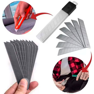 Jogo Lâminas Para Estilete 18mm Kit Com 10 Peças + Estojo Guardar Organizador em Oferta na Shopee