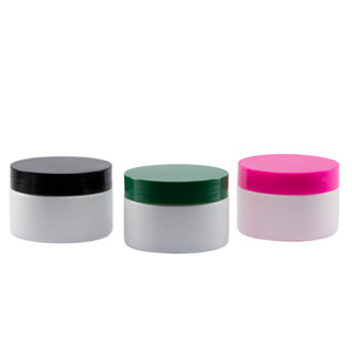50 Potes Pead 250g Branco Com Tampa - Ideal Pomadas/Creme/Máscara