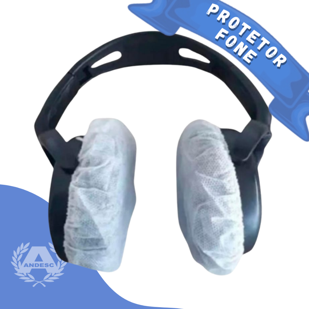 Protetor Descartável Para Fone Com 50 Unidades