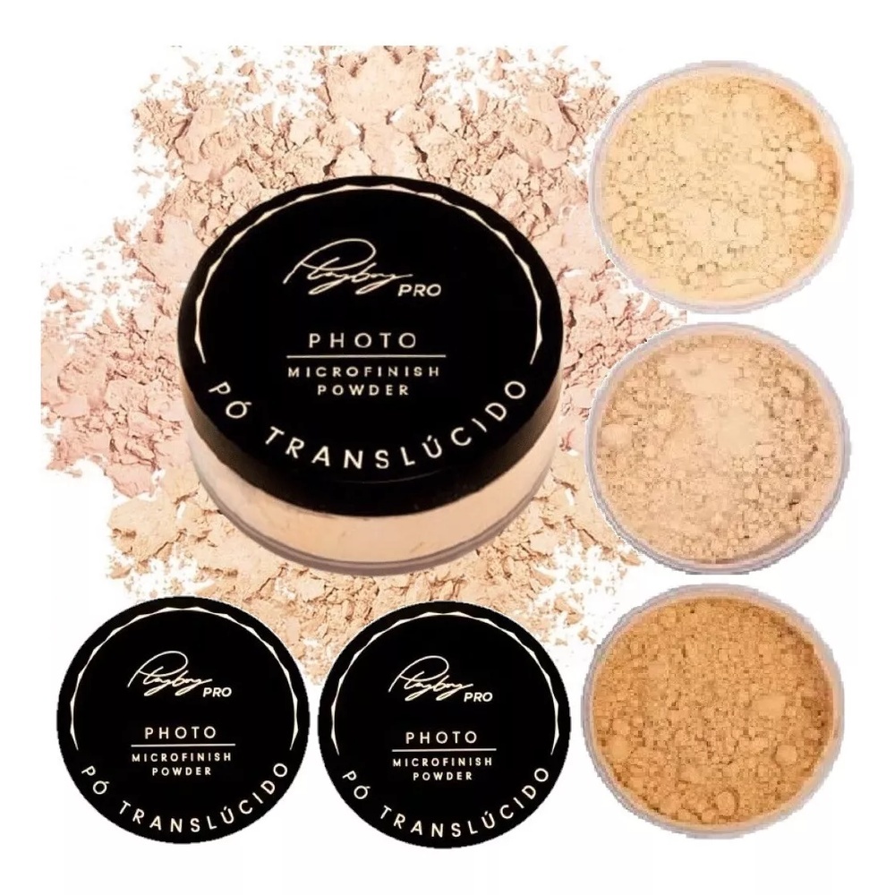 Pó Playboy Translucido Solto Microfinish PB1033 em Oferta na Shopee