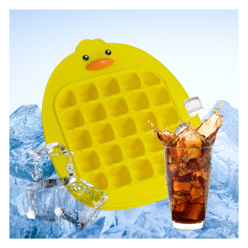 Forma De Gelo Tradicional com Formato de Pato Infantil Cozinha Praticidade Utilidade Geladeira Gelo em Cubo
