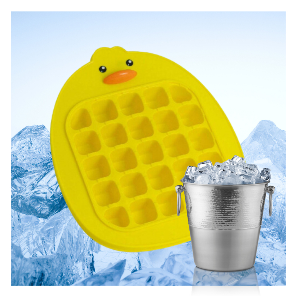Forma De Gelo com Formato de Pato Patinho Infantil Cozinha Praticidade Utilidade Geladeira Gelo em Cubos Silicone