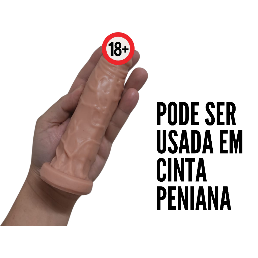 Pênis Dildo Prótese Em Silicone Macio Antialérgico 15,5cm Sex Shop