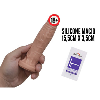 Pênis Prótese Em Silicone Macio Antialérgico 15,5cm