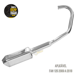 Escapamento Fan 125 2009 A 2018 Mini Tri Cromado Fortuna