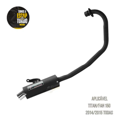 Escapamento Titan 150/ Fan 150/Start 150 Esdi/Ex 2014/2015 Mini Turbo Fortuna Preto