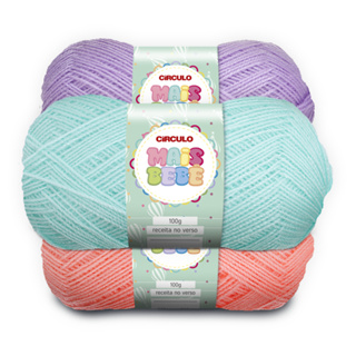 Kit 2 un Lã Fio Mais Bebê Círculo 100g em Oferta na Shopee