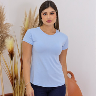 Camiseta Blusa Viscolycra Tshirt Lisa Feminina Desenho Lisa