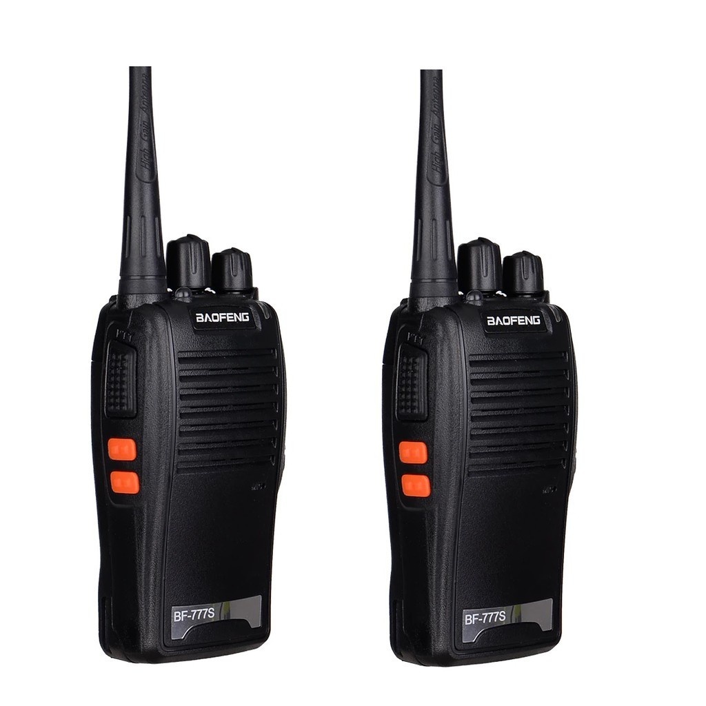 Kit 2 Radio Comunicador Bf-777s Acompanha Bases Carregadoras