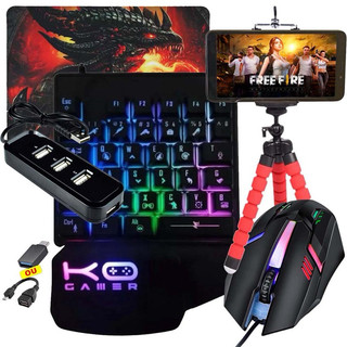 Kit Teclado Gamer para Celular - Compatível com Vários Modelos, Completo (Com Todos Acess…